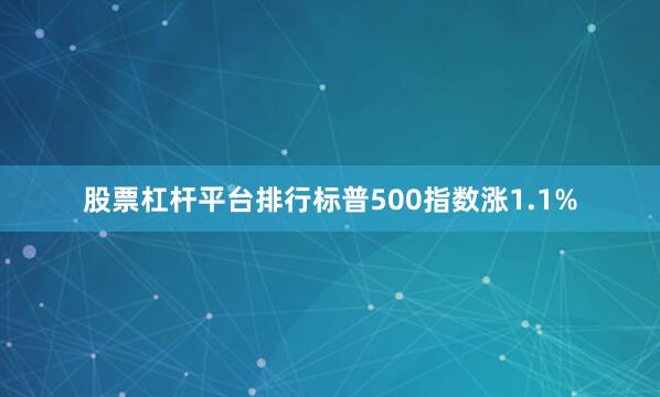 股票杠杆平台排行标普500指数涨1.1%