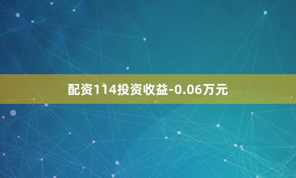 配资114投资收益-0.06万元