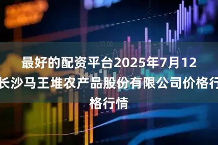 最好的配资平台2025年7月12日长沙马王堆农产品股份有限公司价格行情